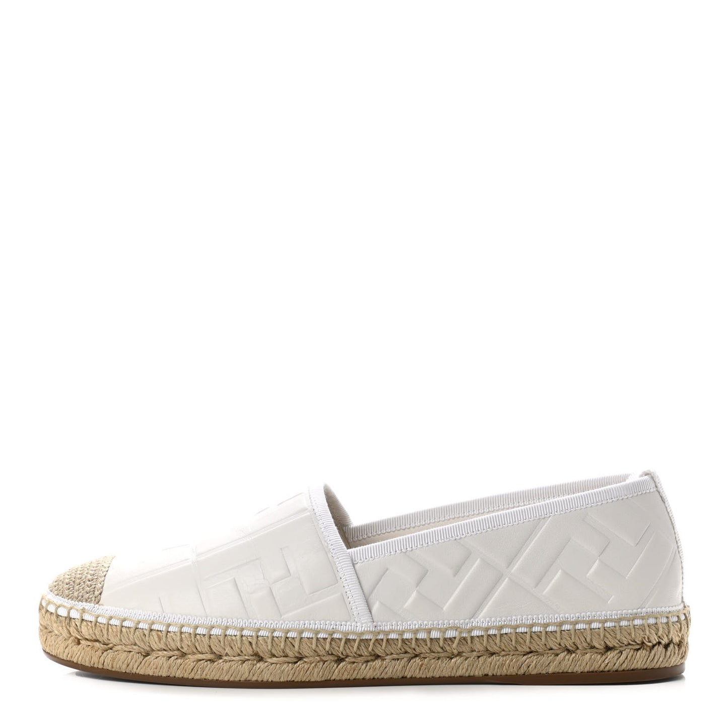 Nappa FF Embossed Espadrilles 40 Snow
