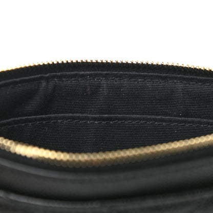 Saint Laurent Grain De Poudre Chevron Monogram Large Bill Pouch Black 8 of 8
