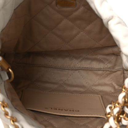 Chanel Shiny Calfskin Quilted Mini Chanel 22 White 8 of 19