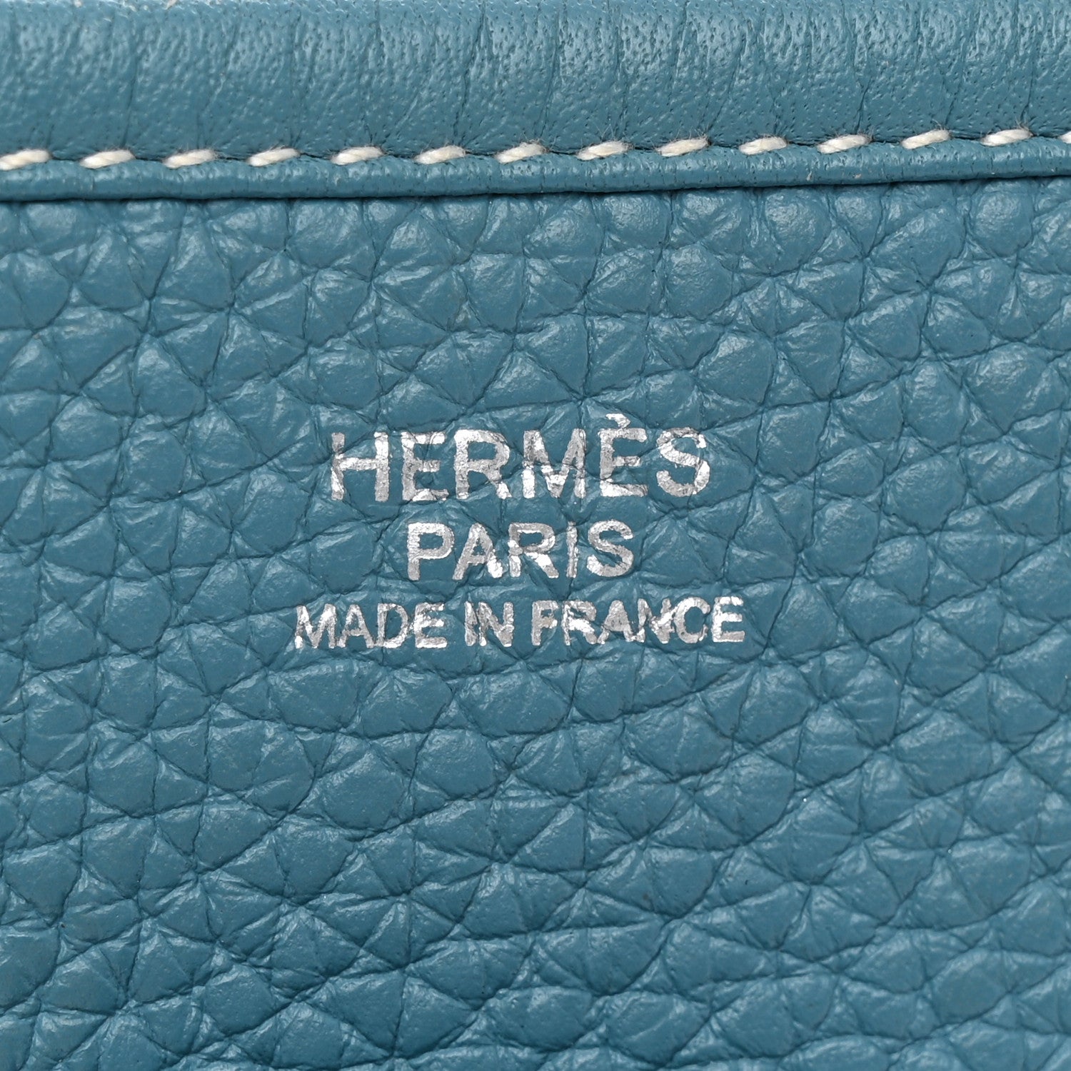Hermes Taurillon Clemence Evelyne III GM Blue Jean 6 of 14
