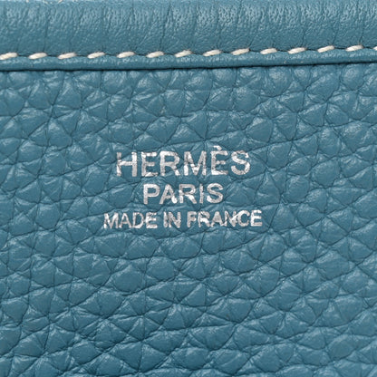 Hermes Taurillon Clemence Evelyne III GM Blue Jean 6 of 14