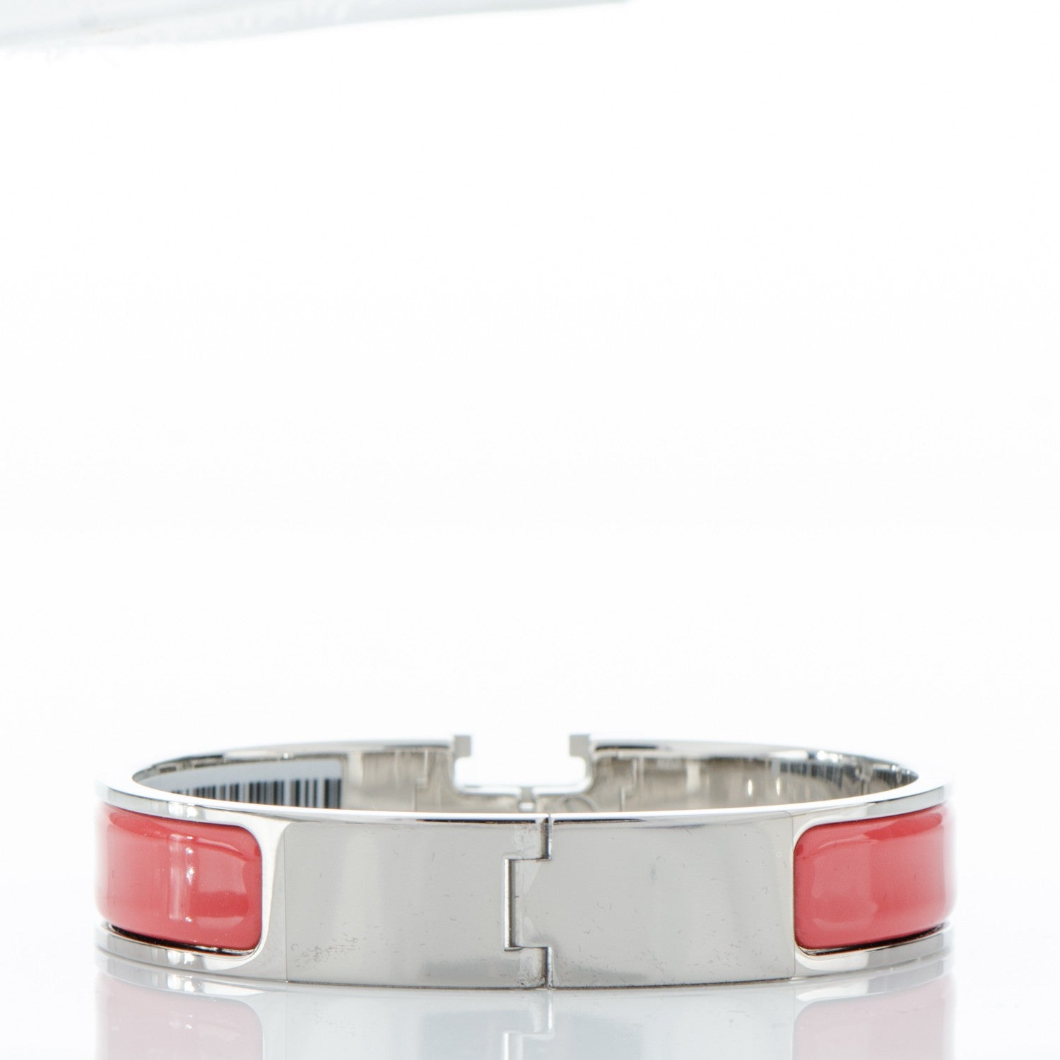 Hermes Enamel Narrow Clic Clac H Bracelet PM Rouge Corail 3 of 10