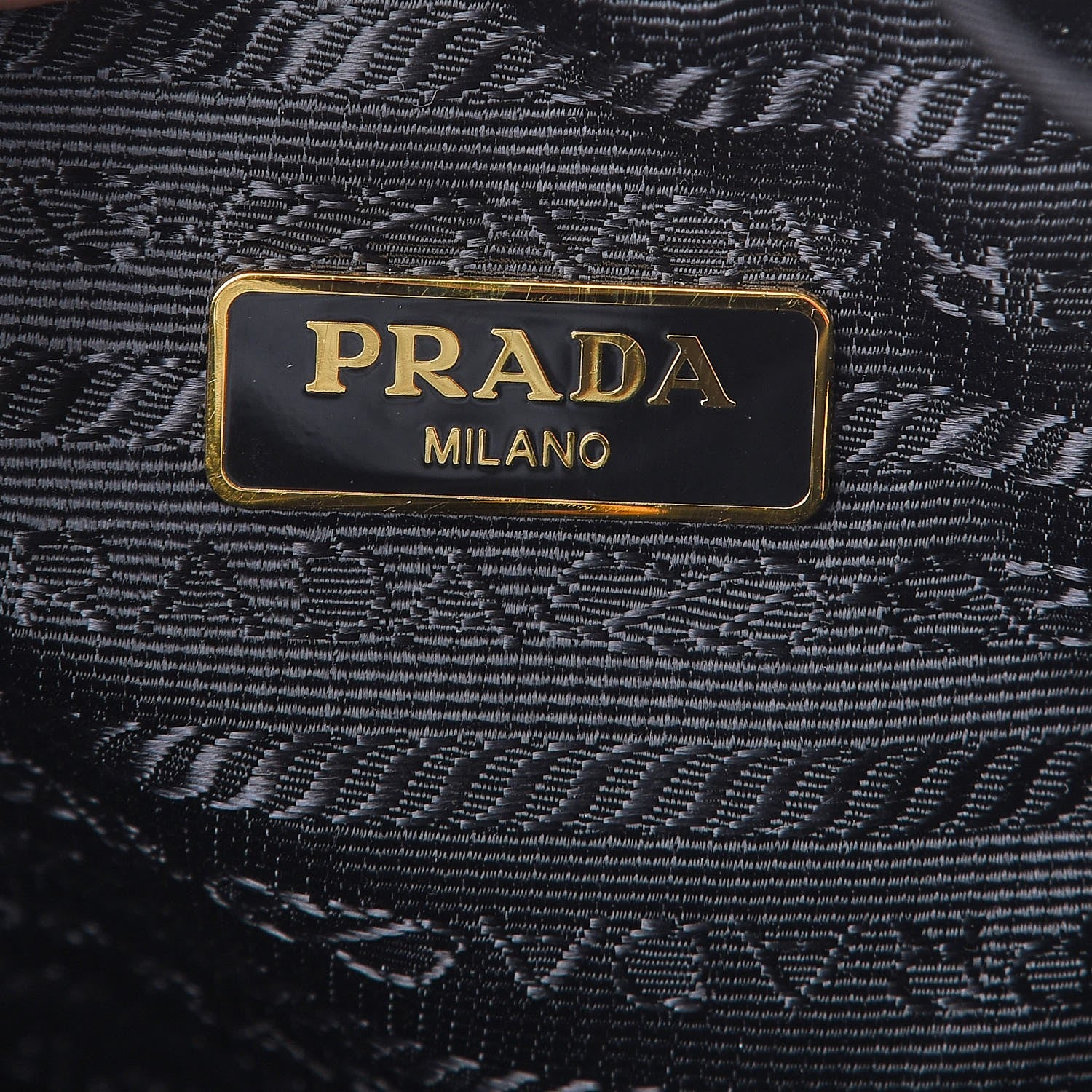 Prada Saffiano Tessuto Nylon Mini Bucket Crossbody Bag Black 7 of 9