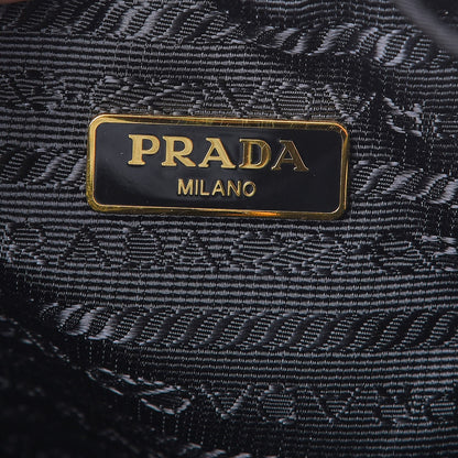 Prada Saffiano Tessuto Nylon Mini Bucket Crossbody Bag Black 7 of 9
