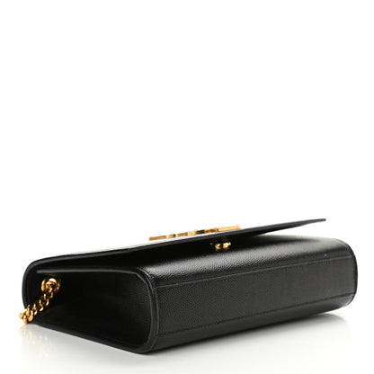 Saint Laurent Grain De Poudre Small Monogram Kate Satchel Black 4 of 14