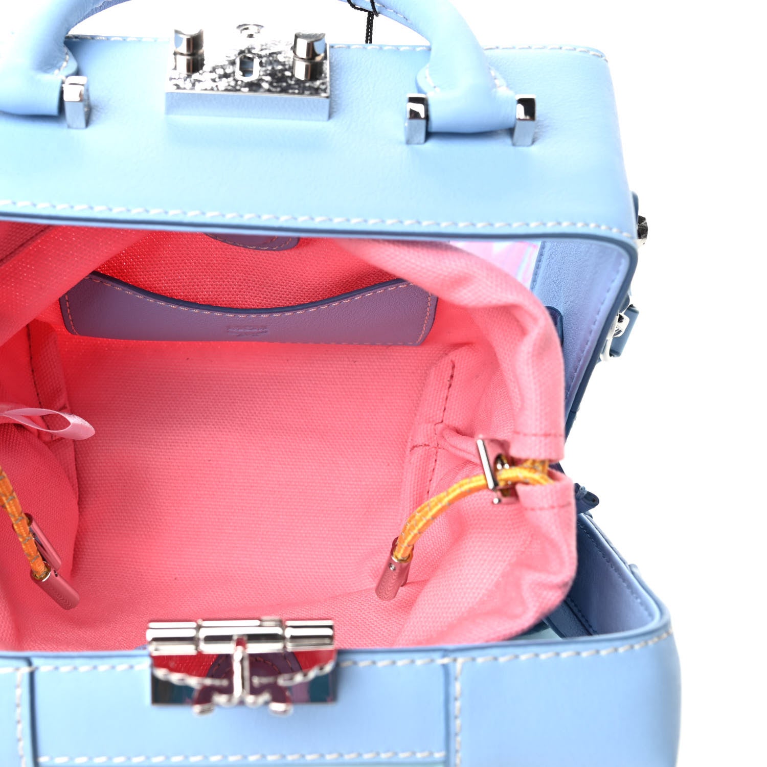 MCM Transparent Small E/W Soft Berlin Crossbody Hologram Blue Bell 4 of 4