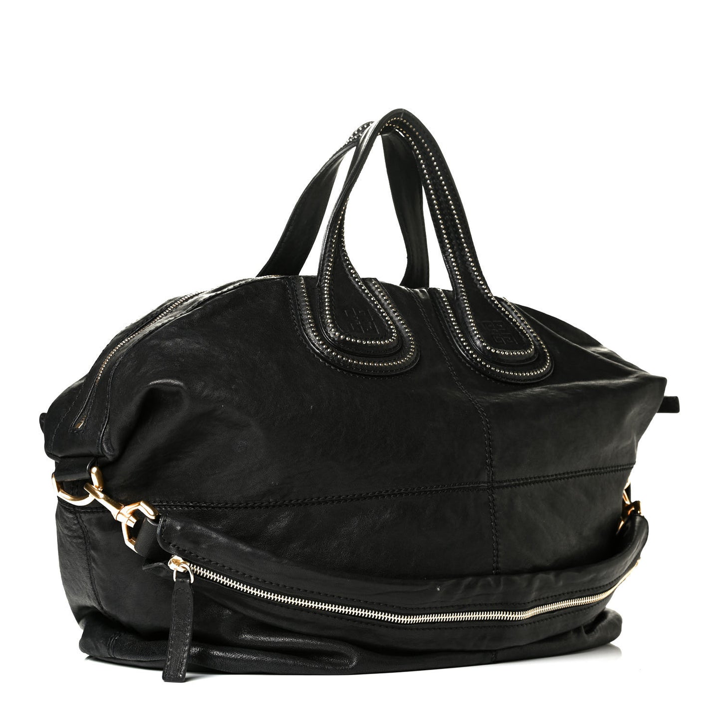Lambskin Studded Nightingale Black