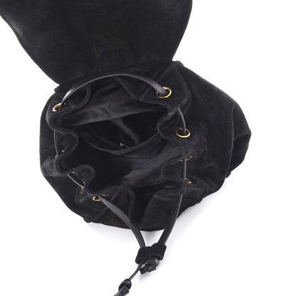Chanel Suede CC Drawstring Backpack Black 5 of 10