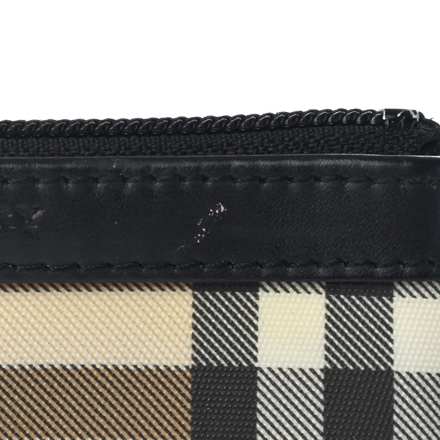 House Check Zip Pouch Black