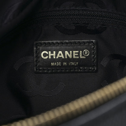 Chanel Caviar CC Wood Chain Hobo Black 6 of 9