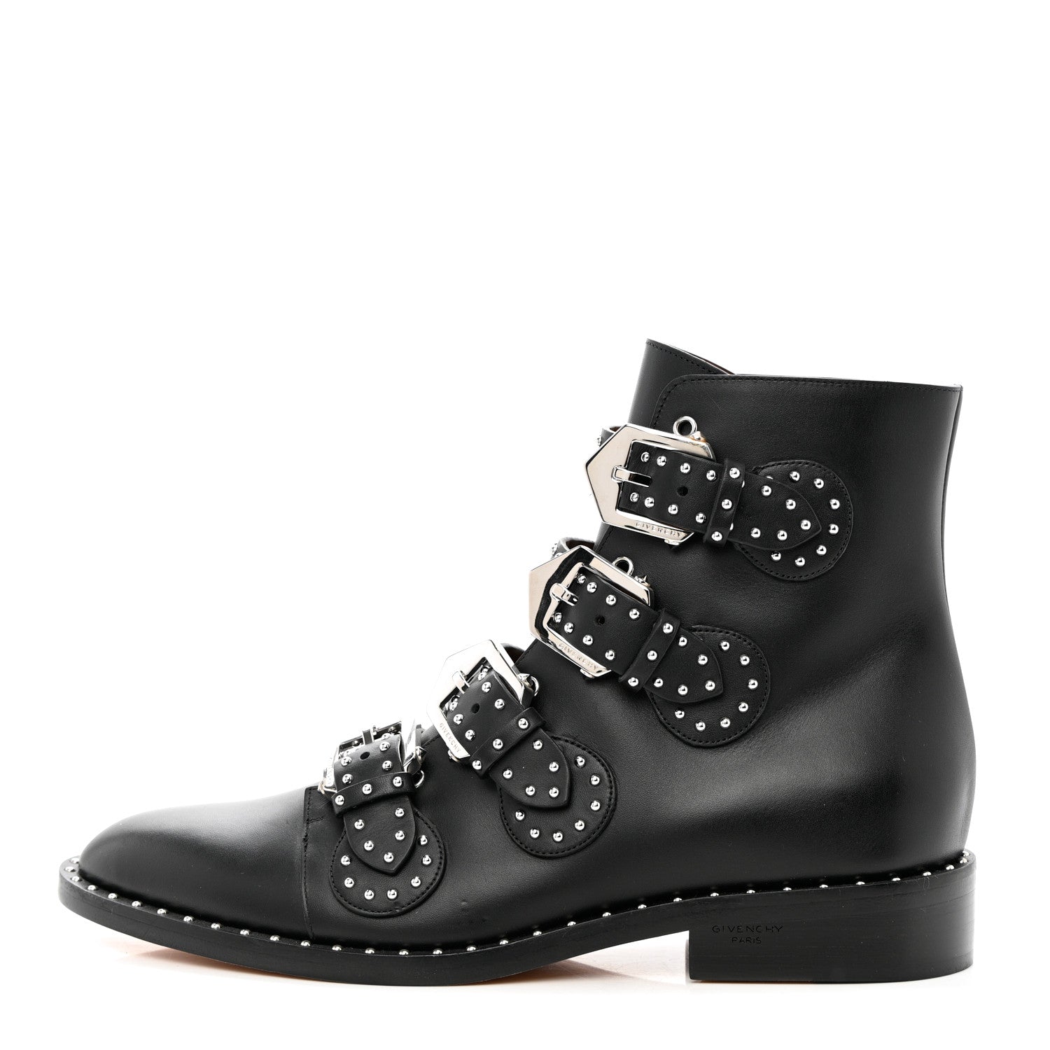 Givenchy Calfskin Studded Prue Buckle Bootie 39 Black 1 of 8