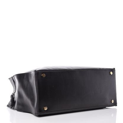 Balenciaga Calfskin Elaphe Snakeskin Padlock Nude Work S Top Handle Black 5 of 11