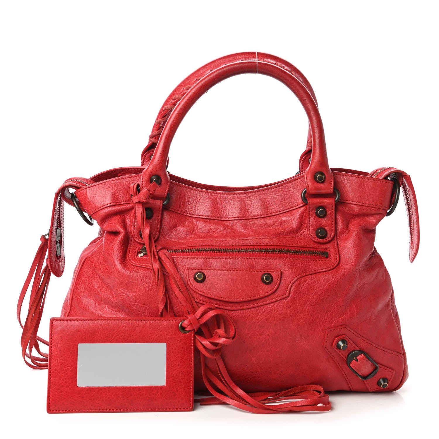 Balenciaga Agneau Classic Hardware Town Rouge Coquelicot 1 of 10