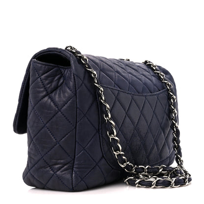 Chanel Lambskin Quilted Jumbo Single Flap Navy 3 of 12