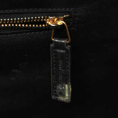 Saint Laurent Grain De Poudre Mixed Matelasse Large Triquilt Monogram Satchel Dark Beige 12 of 12
