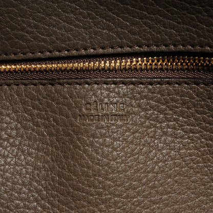 Celine Grained Calfskin Tie Knot Small Tote Dark Khaki 7 of 8