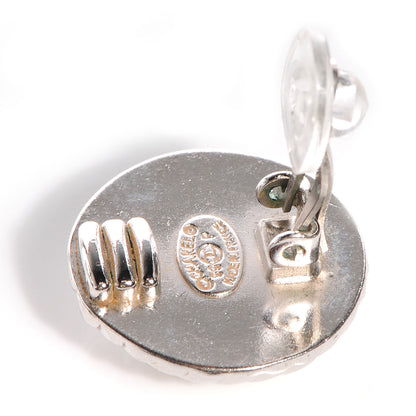 Chanel CC Clip On Earrings Silver 3 of 5