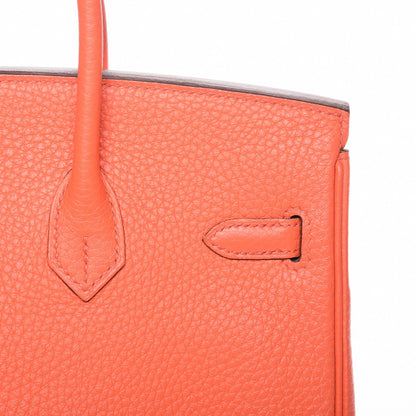 Hermes Taurillon Clemence Birkin 25 Orange Poppy 22 of 25
