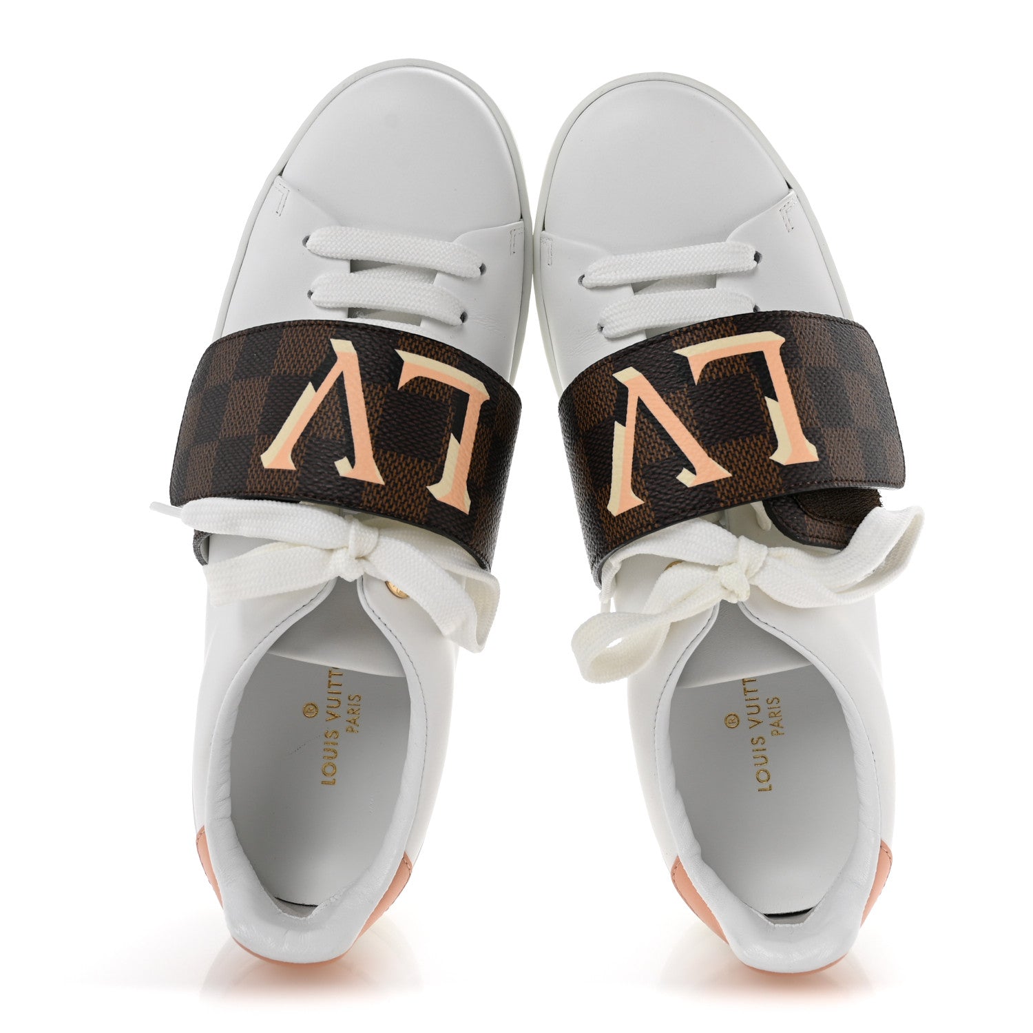 Louis Vuitton Damier Ebene Front Row Sneaker 37 White 2 of 10