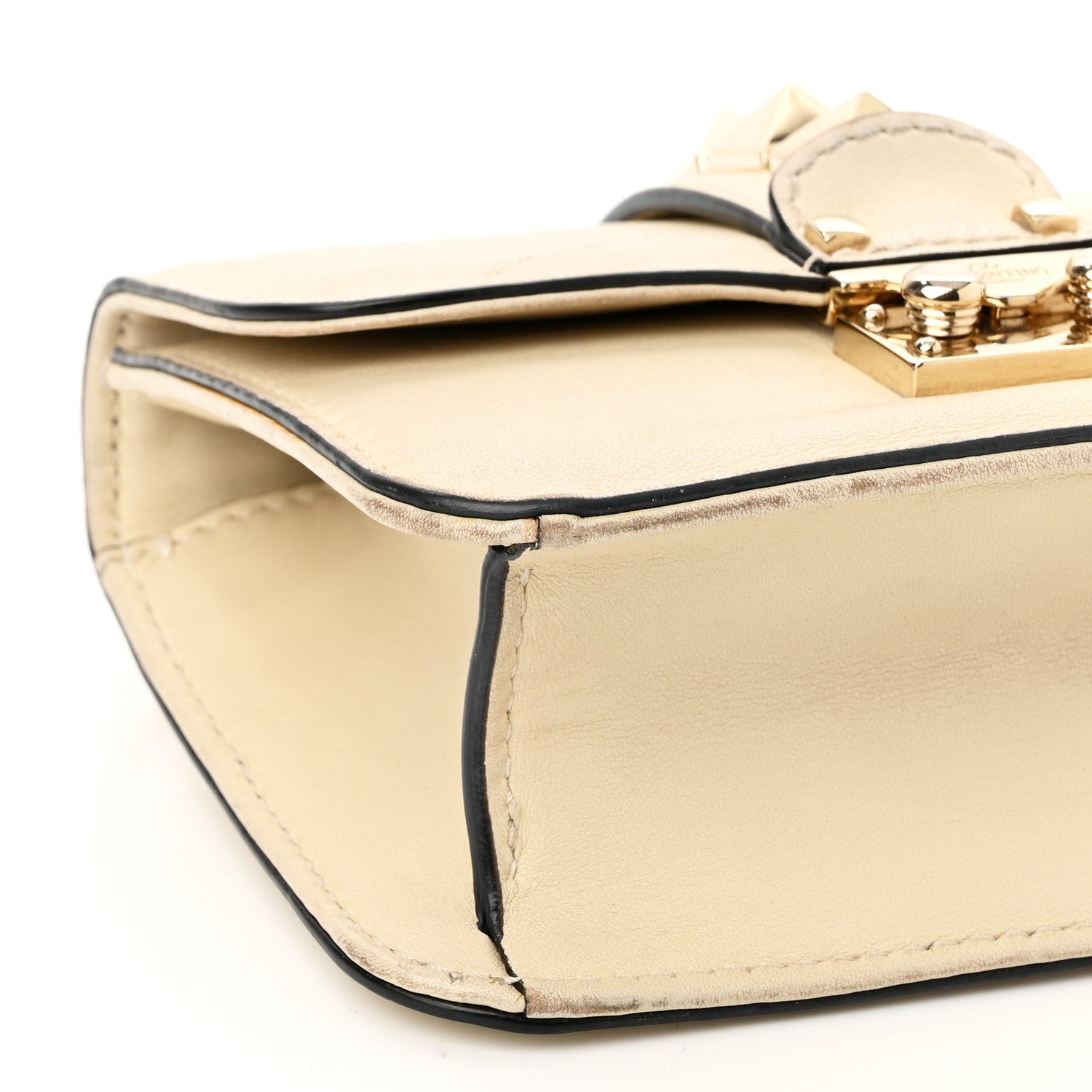 Valentino Garavani Vitello Mini Glam Lock Rockstud Flap White 8 of 16