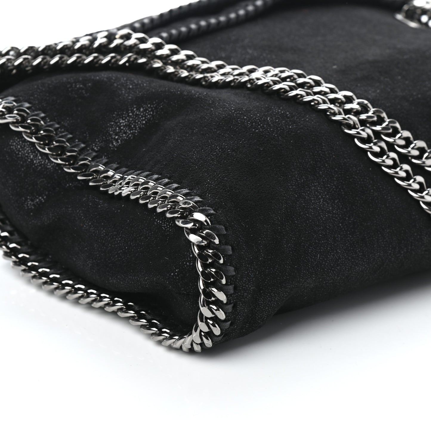 Shaggy Deer Falabella Fold Over Tote Black