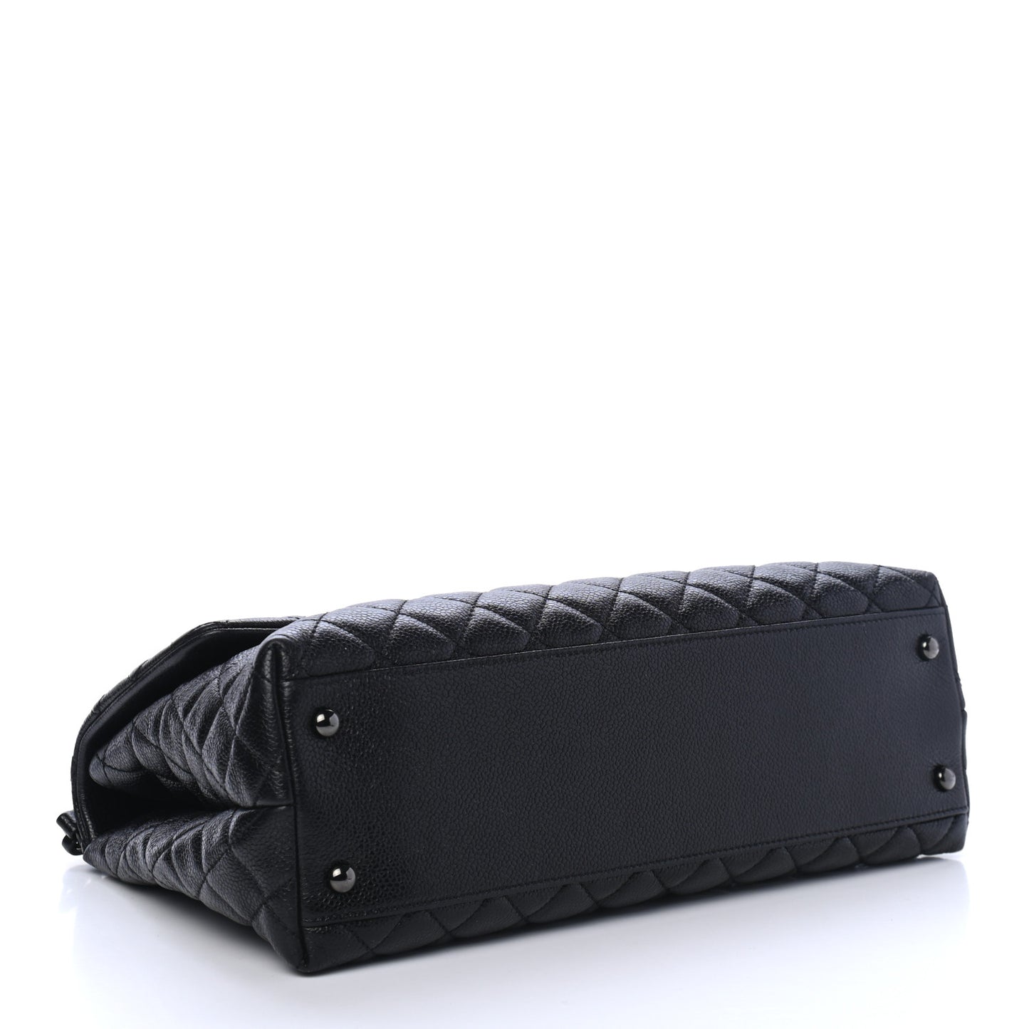 Caviar Quilted Medium Coco Handle Flap So Black