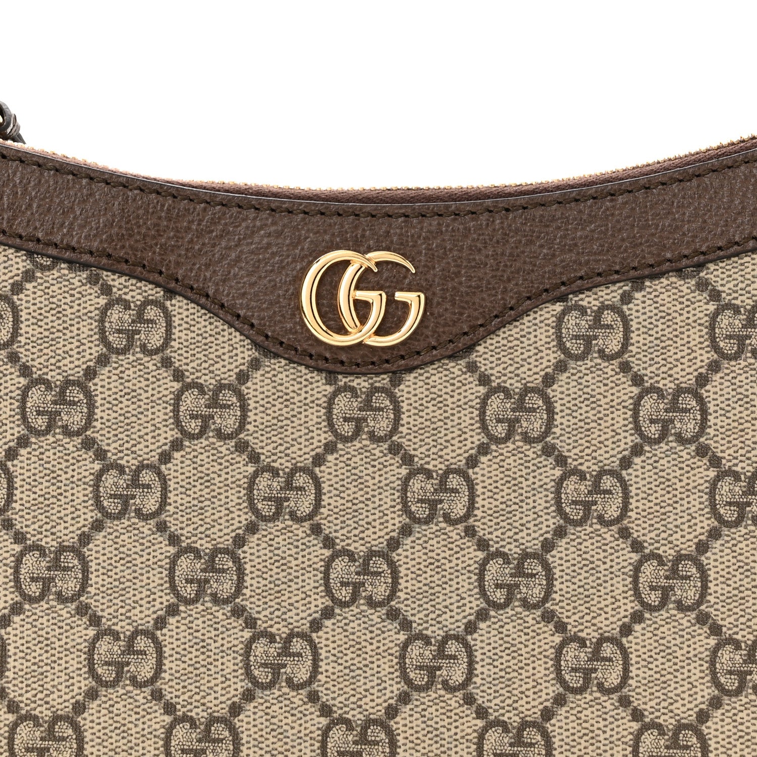 Gucci GG Supreme Monogram Textured Dollar Calfskin Small Ophidia Hobo Beige Ebony New Acero 8 of 10