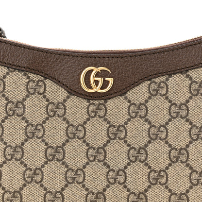 Gucci GG Supreme Monogram Textured Dollar Calfskin Small Ophidia Hobo Beige Ebony New Acero 8 of 10