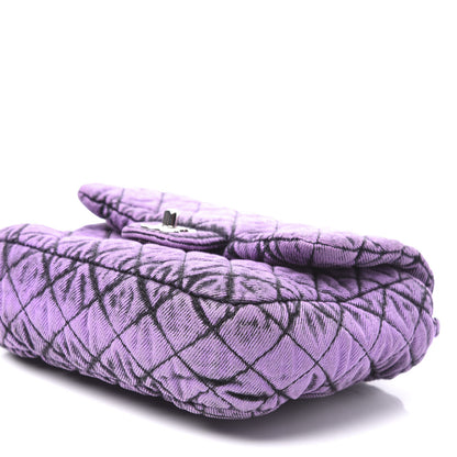Chanel Washed Denim Quilted Small Denimpression Flap Violet Purple Black 8 of 9