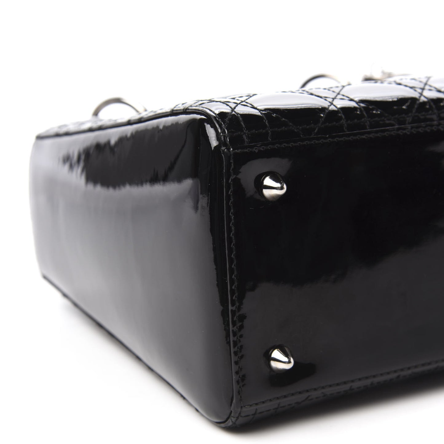 Patent Cannage Medium Lady Dior Black