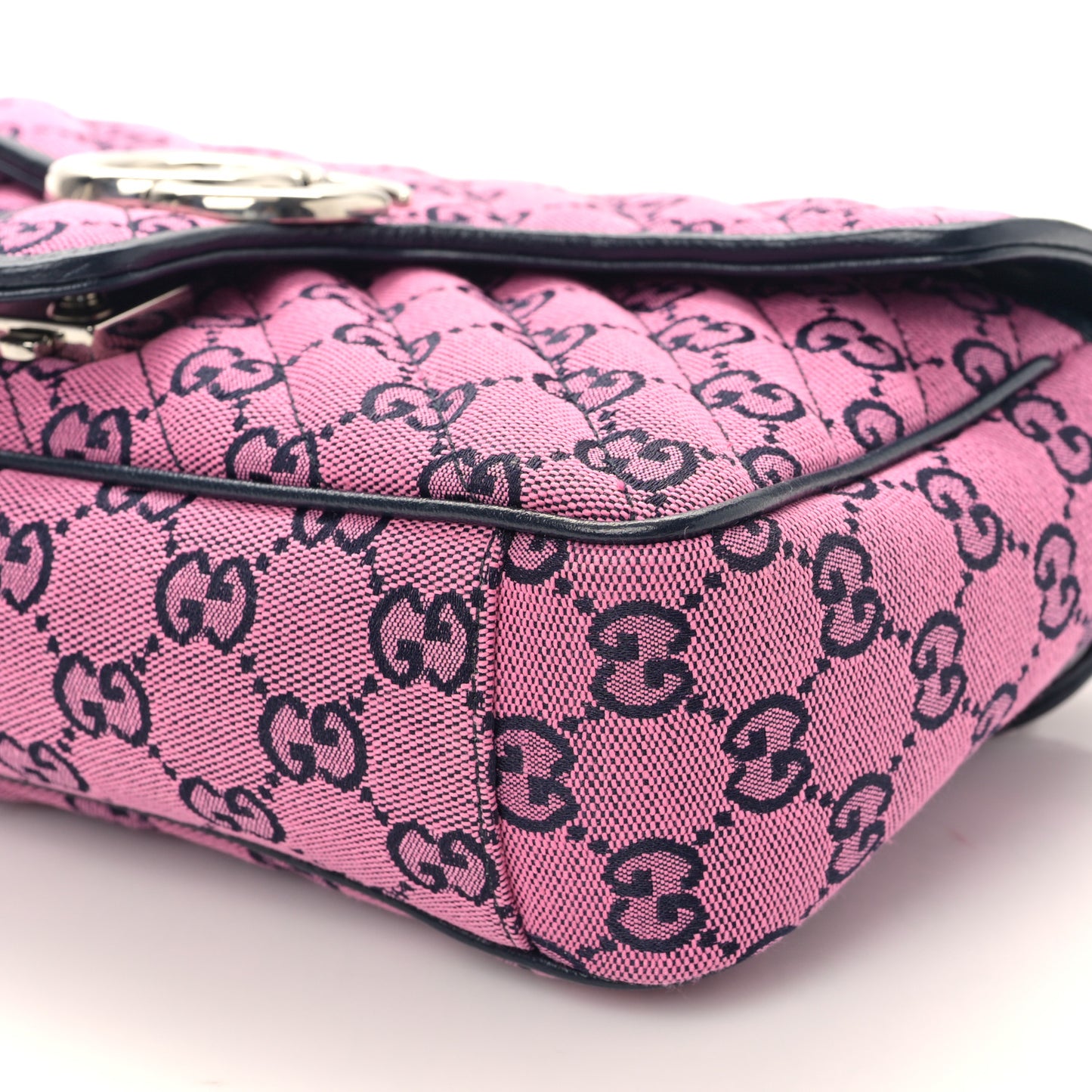 Monogram Multicolor Matelasse Diagonal Small GG Marmont Shoulder Bag Pink Blue