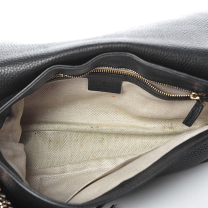 Gucci Pebbled Calfskin Medium Soho Flap Crossbody Black 5 of 12