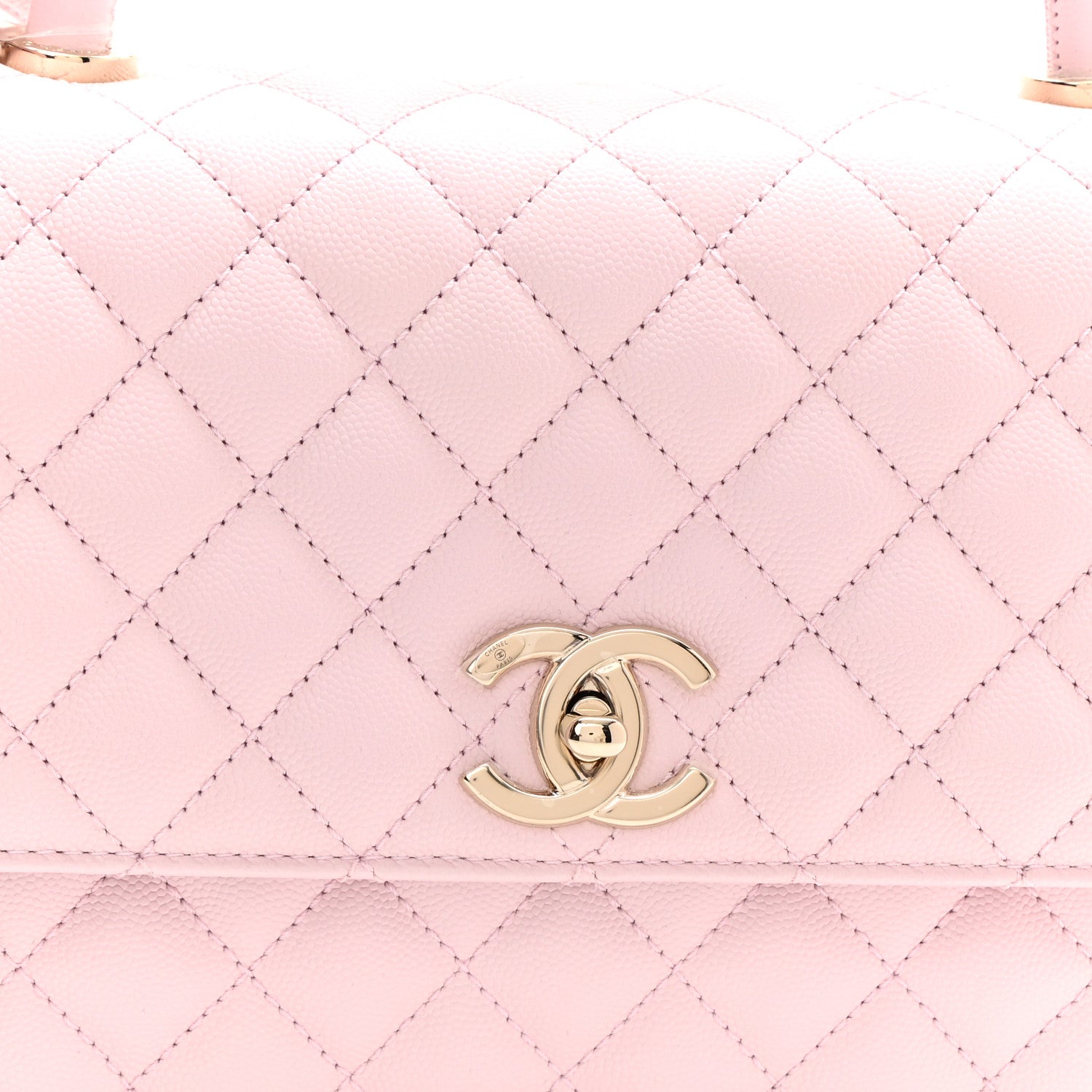 Chanel Caviar Quilted Small Coco Handle Flap Light Pink 7 of 11