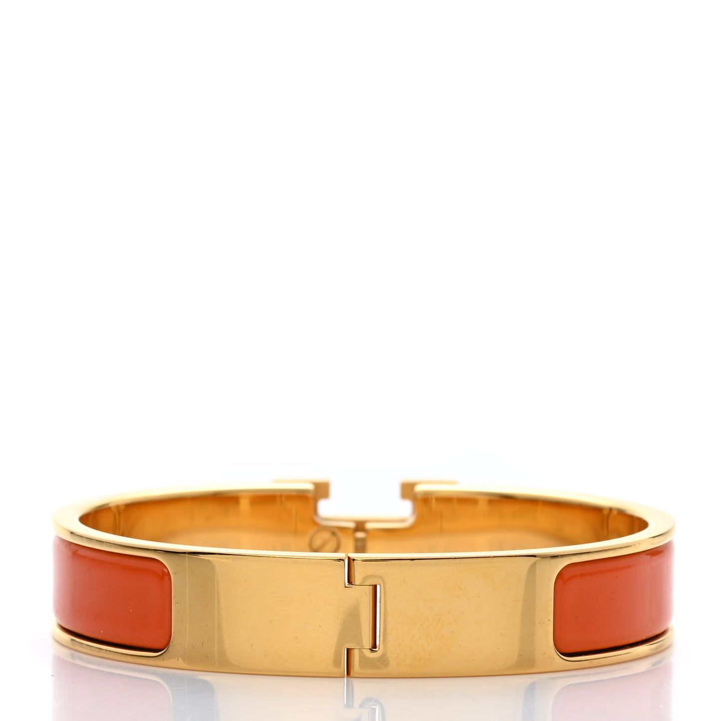 Enamel Narrow Clic Clac H Bracelet PM Orange