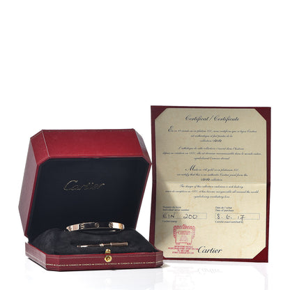 Cartier 18K Pink Gold LOVE Bracelet 17 7 of 7