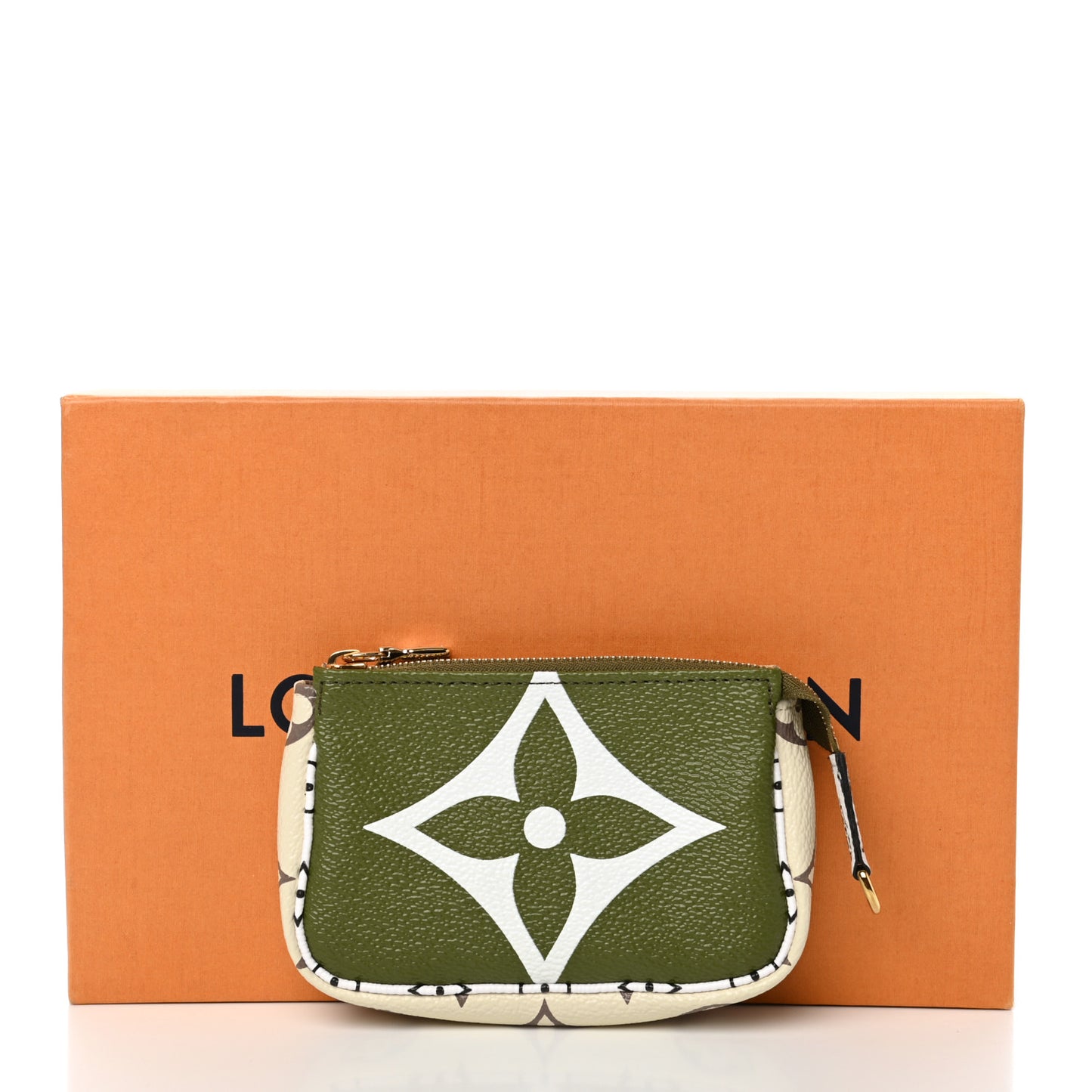 Monogram Giant Micro Pochette Accessories Kaki White