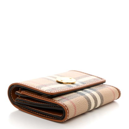 Burberry E-Canvas Vintage Check Tri-Fold Wallet Archive Beige 4 of 9