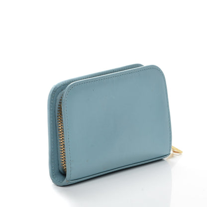 Saint Laurent Calfskin Small Coin Purse Blue Glacier 3 of 8