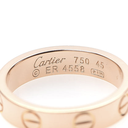 Cartier 18K Pink Gold 3.5mm LOVE Wedding Band Ring 45 3.25 4 of 5