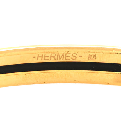 Hermes Enamel Printed Extra Narrow Printed Bracelet Black 4 of 5
