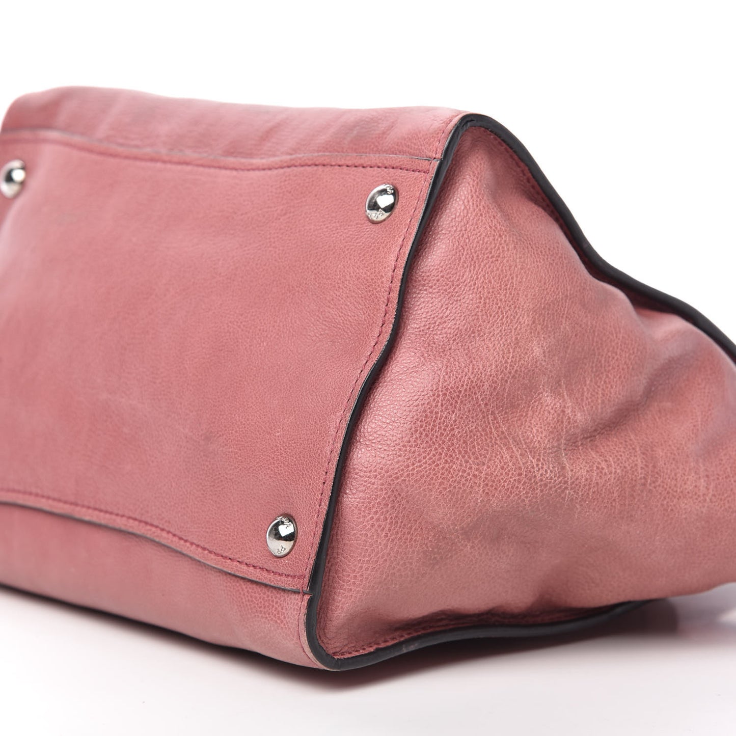 Glace Calf Small Twin Pocket Tote Pink