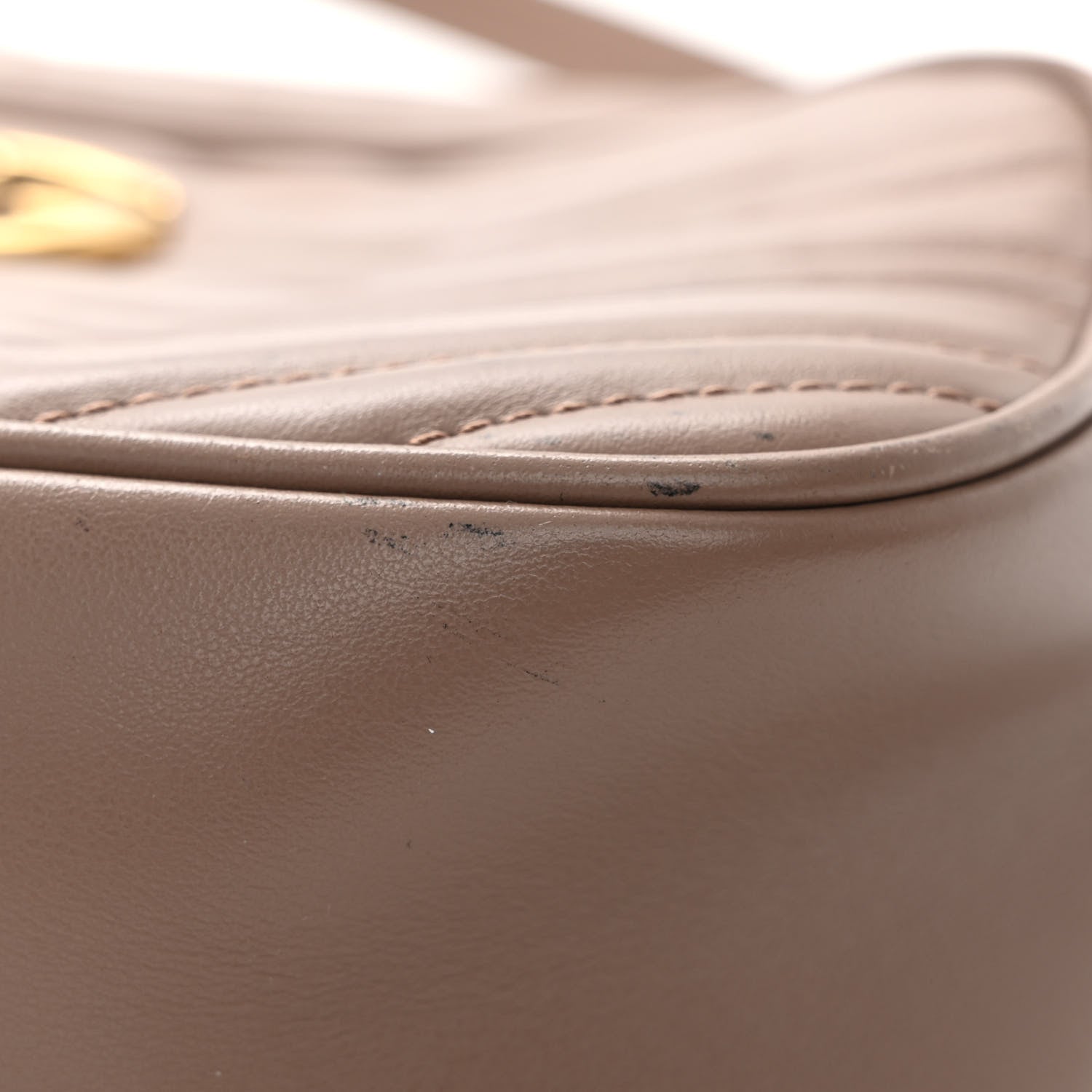 Gucci Calfskin Matelasse Small GG Marmont Chain Shoulder Bag Porcelain Rose 11 of 12