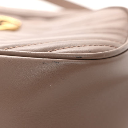 Gucci Calfskin Matelasse Small GG Marmont Chain Shoulder Bag Porcelain Rose 11 of 12