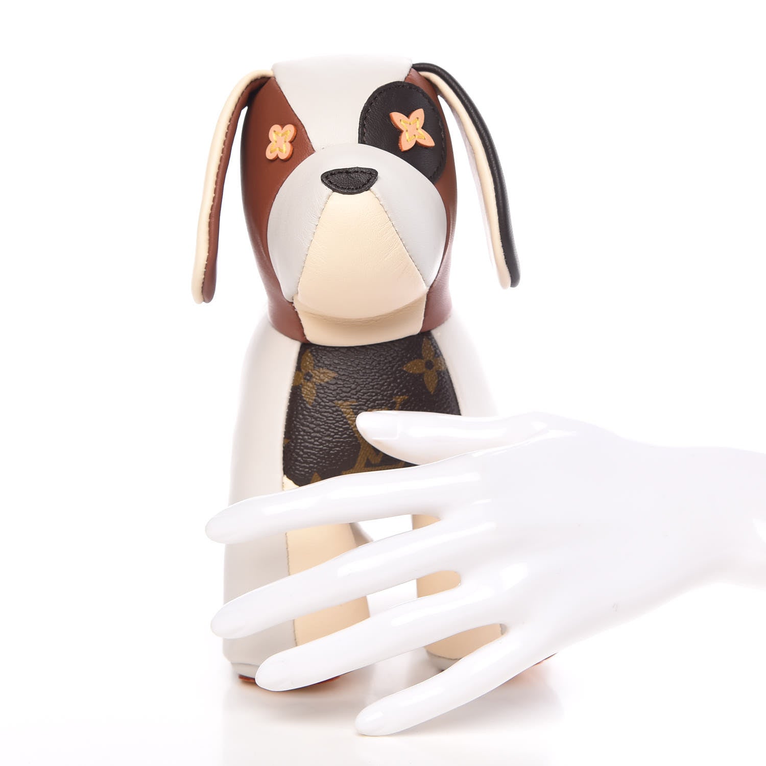 Louis Vuitton Calfskin Monogram Doudou Oscar Dog Beige 2 of 6