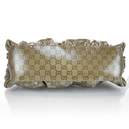 Gucci Monogram Crystal D Gold Hobo 5 of 10