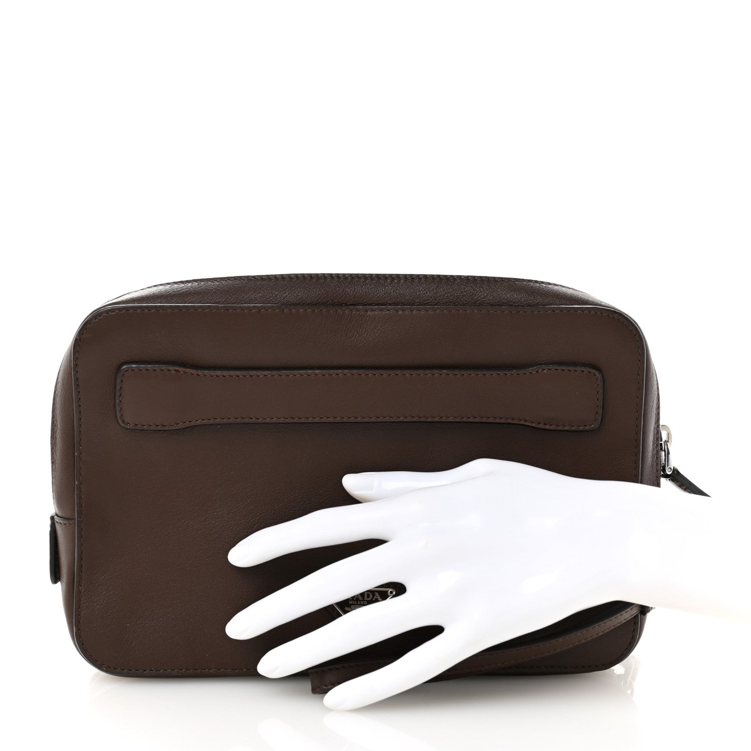 Prada Vitello City Travel Pouch Bruciato 2 of 13