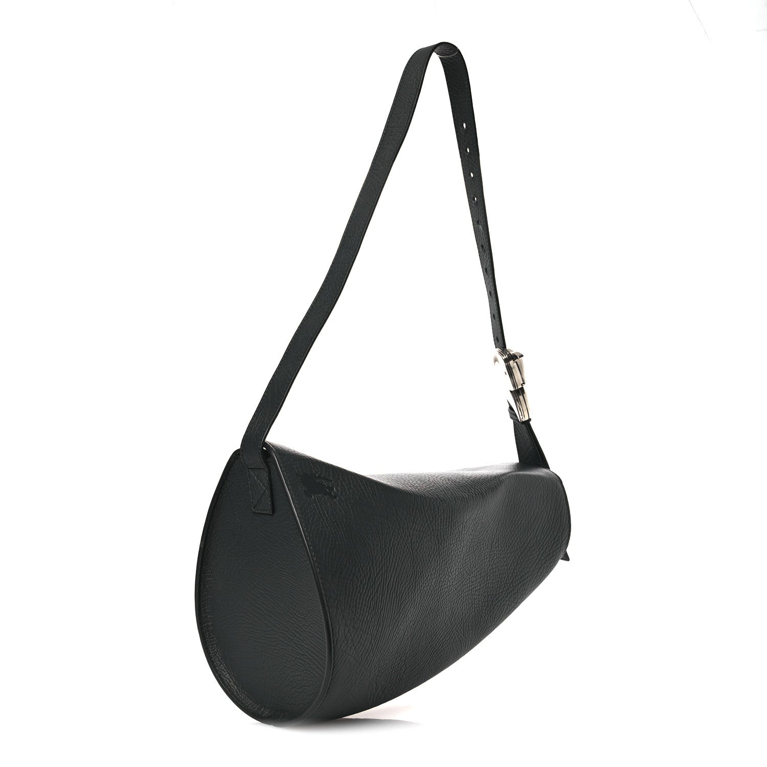 Burberry Calfskin Large Horn Bag Black 3 of 9