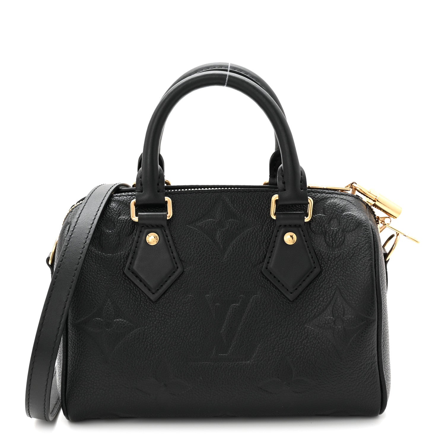 Louis Vuitton Empreinte Monogram Giant Speedy Bandouliere 20 Black 2 of 17