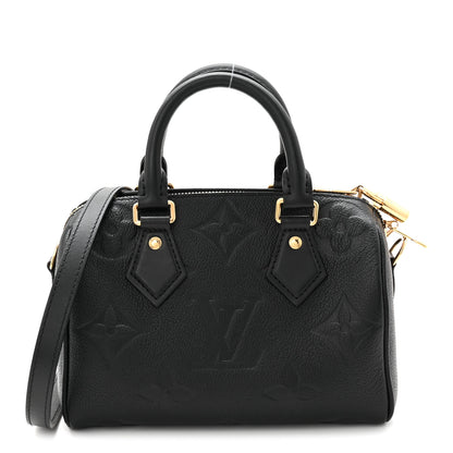 Louis Vuitton Empreinte Monogram Giant Speedy Bandouliere 20 Black 2 of 17