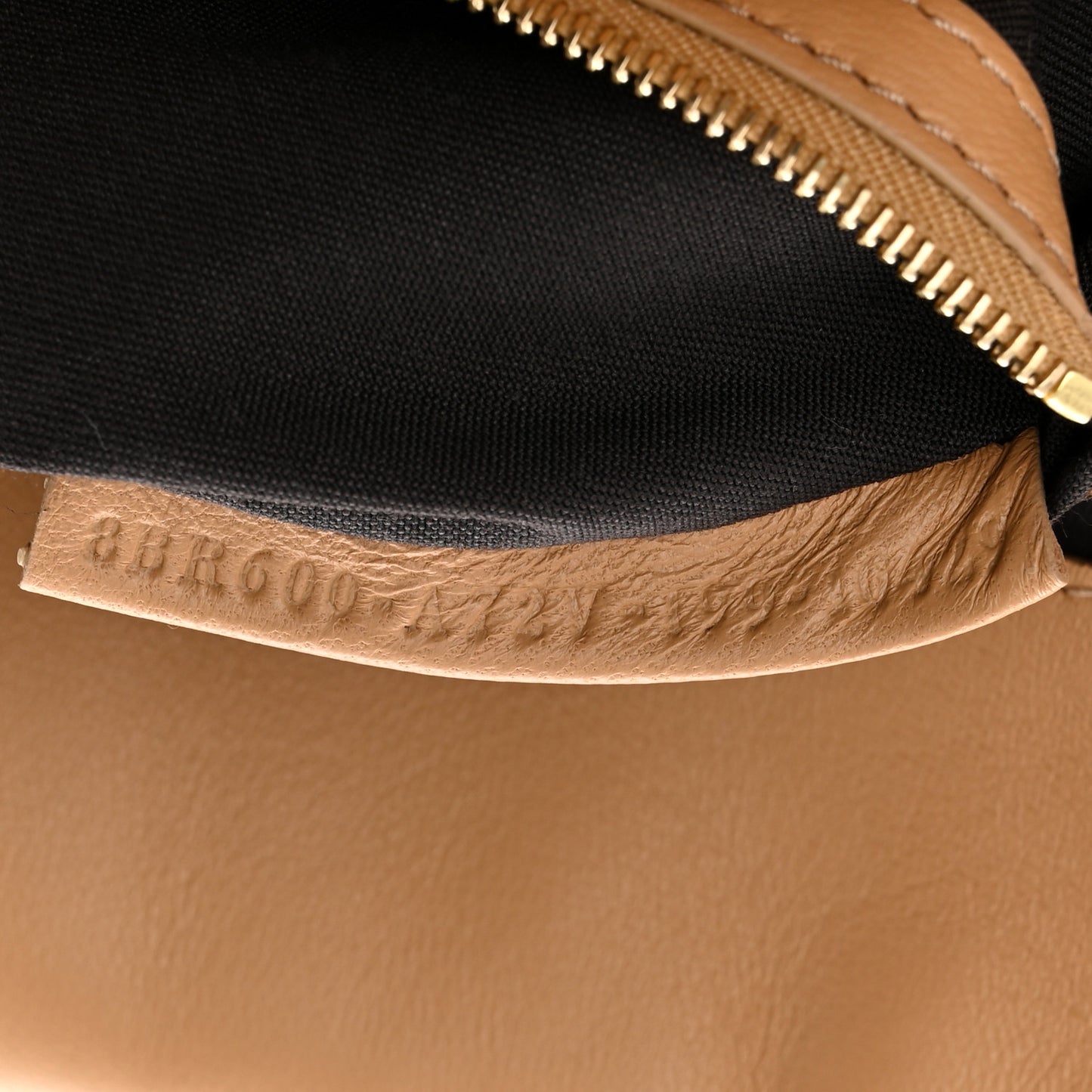 Nappa FF 1974 Embossed Baguette Miele Scuro